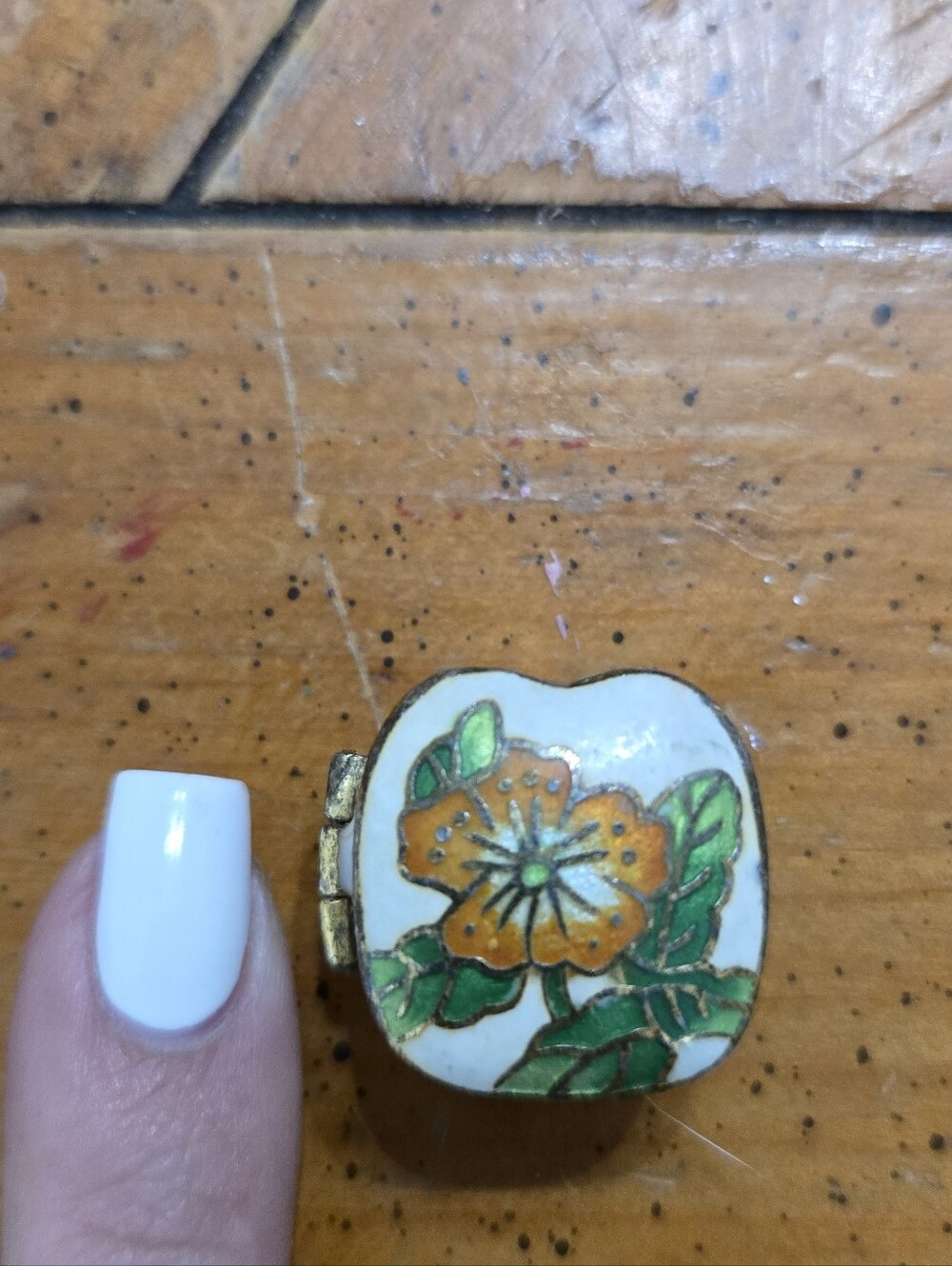 Vintage Floral Mini Pill Box
